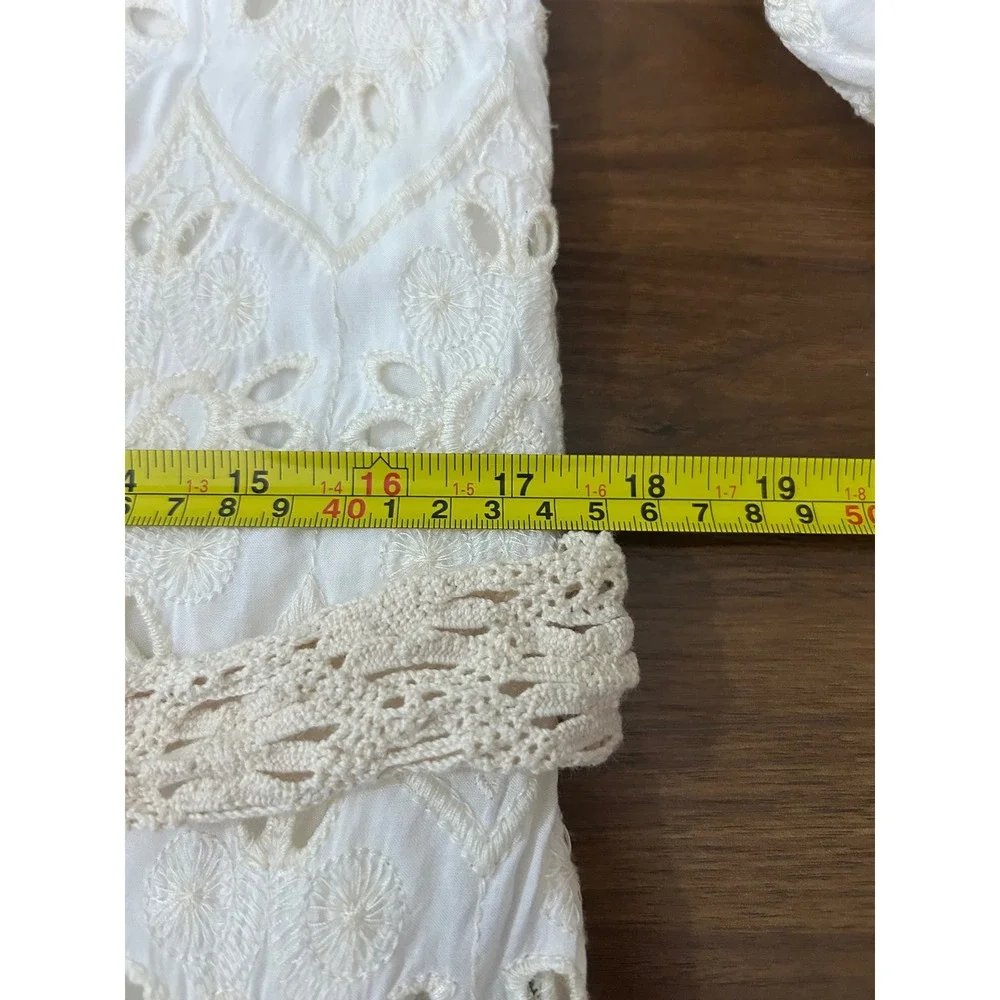 CIEBON Serane Embroidered Long Sleeve Mini Shirtdress Womens XSmall - Picture 11 of 11